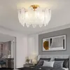 シャンデリアリビングルームダイニングベッドルームのキッチングラスフェザーシャンデリアラグジュアリーアート装飾天井ランプ照明器具