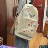 School Bags Butterfly Star Print Highcapacity for Women Casual Y2k Aesthetic Kawaii Cute Backpacks Trendy Sweet Cool Canvas Schoolbags 230804