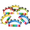 11*9 cm Baby Rassel Regenbogenklnat mit Glockenholzspielzeug Orff Instruments Bildungsspielzeug