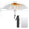 Parapluies Girafe 3 Pli Auto Parapluie Encre Dessin Portable Protection UV Cadre En Fiber De Carbone Pour Homme Femme