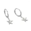 Boucles d'oreilles créoles KOFSCA mignon étoile de mer femmes boucle d'oreille mode 925 bijoux en argent Sterling couleur or fille dame Saint Valentin accessoires