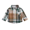 Jackets Toddler Plaid Shirt Jacket Warm Casual Lightweight Jacket with Pockets for Infant Baby Boy Spring Outwear 6M-5T R230805