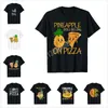 Męskie koszule więcej designu ananasowa koszula pizza - zabawne pepperoni pizzę mężczyzn Kobiet T -shirt hip hop topy bawełniane koszulki