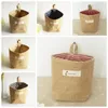 Förvaringskorgar Collapsible Burlap Box Sundries foderpåsar bomullskorg hem 1 st skrivbord hängande mini med #1 #z