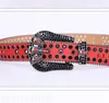 Designer belt for woman mature bb leather belts skull hiphop punk party cool cinture valentine s day gift size adjustable luxury fashion belts mens black red C23