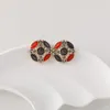 Stud Earrings Ethnic Fashion Retro Style Antiqued Silver Color Geometric Stone For Women Jewelry Wholesale