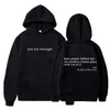 Women's Hoodies Sweatshirt Cotton Hoodie With Pocket Dear Person Behind Me Pullover Vintage with Words on Back Unisex Trendy Men 230804