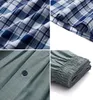Underbyxor 6st Boxer Shorts Casual Plaid Elastic Waistband Button Mens Underwear Woven For Home