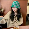 Stingy Brim Hats Womens Winter Panama Caps Black and White Cap Pure Cotton High Quality Sticker Fisherman For Women Drop Delivery Fas Dhsgy