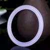 Bangle Violet Jade Bangles Women Fine Jewelry Accessories Genuine Chinese Hetian Jades Thin Round Purple Nephrite Bracelets