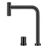 Black Kitchen Sink Faucet 304 Stainless Steel Independent Switch Hot And Cold Water Pull Out 360 Degree Kitchen Mixer Tap