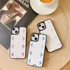 Designer Fashion Phone Cases For IPhone 14 Pro Max 14pro 14plus 13promax 13pro 13 12 12Pro Max Flower Letters luxury pu leather shock-proof case Cover Couples Shell