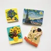 Magnesy lodówki Babemi Światowy obraz Monet Klimt van Gogh Li Mengke GE Ornaments Beizhai Dekorat lodówki 230804