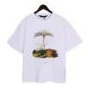 Coco arbre de coco t-shirt sport de palmier de plage américaine manches courtes à la mode, cou rond, décontracté en vrac