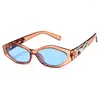 Sunglasses Retro Small Frame Polygon Jelly Cat Eyes Women With Metal Hinges Glasses Brand Designer Ladies Sun UV400