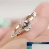 Band Rings Simple Oval Lab Diamond Cz Ring 925 Sterling Sier Engagement For Women Bridal Statement Fine Party Jewelry Gift Drop Delive Dhph2