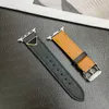 Triangle Designer Leather Watchband for iWatch 8 7 6 5 4 3 SE 38mm 40mm 41mm Replace Wrist Strap 42mm 44mm 45mm 49mm for Apple Watch band Bracelet