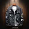 Herren Jacken Männlich Jeans Mantel Männer Marke Denim Jacke Hip Hop Streetwear Punk Motorrad Ripped Print Cowboy Outwear Hohe Qualität lässig Loch 230804