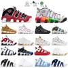 Top Uptempos Pippens Basketballschuhe Damen Herren Trainer Peace Love Ghost Bulls Hoops Pack University Blue Fuchsia Blast Schwarz Weiß Jumpman Sneakers Trainer