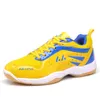 New Badminton Shoes Womens Mens Comfortable Training Shoes Anti Slip Youth Tennis Shoes Yellow Blue White Sports Sneakers