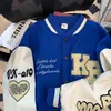 Giacche da uomo American Vintage Klein Blue hip Hop Y2K sciolti uomini e donne abiti da baseball sottili giacca da corsa su strada 3XL 230804