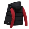 Men's Vests Waistcoat In Winter Thickened Warm Hooded Casual Korean Version Slim Down Cotton Jacket Fashion Brand