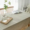 Masa bezi pastoral dikdörtgen keten pamuklu masa örtüsü kumaş papatya çiçek baskılı ev mutfak yemek odası bezleri süsleme