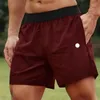 2023new Mannen Yoga Sport Shorts Outdoor Fitness Sneldrogende Effen Kleur Casual Running Kwart Broek Beste Mode ha2