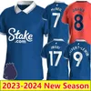 23 24 MCNEIL ONANA DANJUMA SOBOCCER CONCREYS PLAWERS 2023 Home Away Dele Calvert-Lewin Harrison Evertons Football Shirt Coleman Doucoure Maillots Men Men Mens