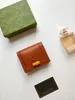 Luxury Brand Womens Short Wallets Metal Letter Bamboo Wallets Flap Buckle Ladies Coin Purses Storage Wallets Clutch Bags Multi Card Zipper Pocket Purses