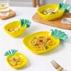 Bowls Vajilla Creative Fruit Pineapple Bowl Household Cute Girls Dishes Children Tableware Ceramic Breakfast Dinnerware Vaisselle