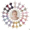 Haaraccessoires 19 kleuren schattige baby bowknots hoofdband meisjes retro bow bands pasgeboren hoofdbanden haarband kinderen drop levering moederschap Dh2Ey