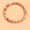 Strand 4/6/8/10mm Natural Stone Beads Bracelet For Women Men Aquamarines Jades Jewelry Agates Elastic Bangle Bracelets