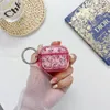 Pro2 Bling Confetti Foil Soft TPU Cases Para Airpods Pro 2 Air pods 3 1 2 Fashion Air Pod Airpod Clear Silver Lantejoulas Fone de Ouvido Acessórios Protector Covers With Keychain