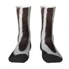 Men's Socks Cowhide Animal Skin Print Crew Unisex Fashion Reddish Brown Spring Summer Autumn Winter Dress