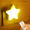 Candeeiros Estores Luzes Nocturnas Formato de Estrela Luz LED Tomada de Controlo Remoto Candeeiro Decoração de Quarto Parede de Cabeceira Casa Crianças Criança Bebé Dormir Z230805