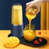 Exprimidor eléctrico multifunción exprimidor portátil pequeño hoja de acero inoxidable taza de jugo de frutas licuadora automática para batidos