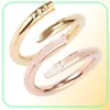 Anillos de diseño Anillo de amor Banda DiamondPave Anillo de bodas Plata Mujeres Hombres Joyería de lujo Titanio Acero Chapado en oro Nunca Fad1322419