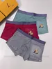 2024 Designer Louiseitys Mens Classic Underwear Solid Color Boxer broek Katoen Ademvol comfortabele onderbroek Drie -delige met doos 080412