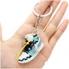 Keychains Lanyards 디자이너 신발 3D 조인트 만화 농구 신발 키 체인 입체 운동화 키 체인 최고의 품질 펜던트 ACC Dhowz