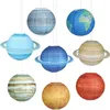 Other Event Party Supplies 8Pcs Solar System Eight Planets Paper Ball Lampion 30cm Hanging Galaxy Paper Lanterns For Kids Birthday Party Decoration 230804