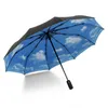 Ombrelli Auto Umbrella 10 Bone Protezione solare antivento Anti-ultravioletto Uomini e donne Sunny Rain Automatic Double Fabric Travel