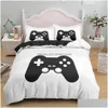 Bettwäsche-Sets Spiele Tröster Er Gamepad Set für Jungen Kinder Video Moderne Gamer Konsole Quilt 2 oder 3 Stück 201127 Drop Lieferung Home Gard Dhgqd