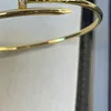 braccialetto per unghie sottile Tubo cavo in argento sterling con diamanti realizzato con metodo di apertura placcato in oro è coerente con il prodotto ufficiale per il braccialetto da donna Qualità del contatore