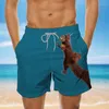 Mäns shorts 2023 Summer SwimeWear Print Beach Sexig Swimming Trunk Men Swimsuit Surf Board Short Drawstring