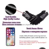 Pięć palców Rękawiczki Gours Zimowe męskie marka Dotknij Sn Fashion Warm Black Kozy GSM012 Drop dostaw