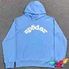 Sweats à capuche pour hommes Sweats 2023 Sky Blue Sp5der Hoodie Hommes Femmes 1 Hip Hop Young Thug Spider World Wide 555555 Loose Pullovers0V2B