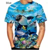 Męskie koszule 2023 Modna Design fajna koszulka dla mężczyzn i kobiet 3D Dolphin Lato Summer