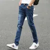 Jeans pour hommes 2023 printemps et automne mode tendance élastique Denim pantalon décontracté confort haute qualité petit pied pantalon 27-36