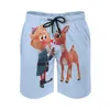 Shorts masculinos Rudolph The Red Nose Reindeer Sports Short Beach Surfing Boxer Boxer